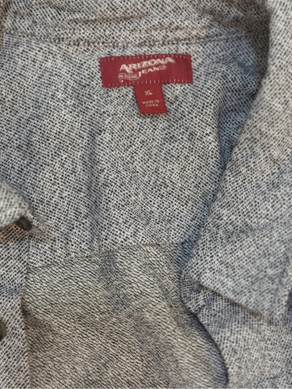 Men's Gray Button-Up Jacket Shirt - XL - Picture 2 of 3